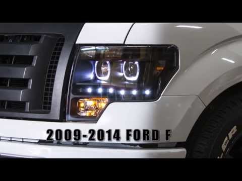 09-14 Ford F150 LED Halo Projector Headlight installation video