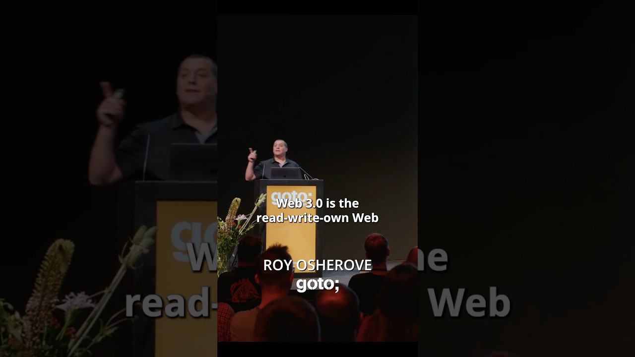 @osherove comparing Web 3.0 to Web 2.0 & Web 1.0