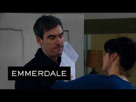 Emmerdale - Cain Gets Moria To Sign The Divorce Papers