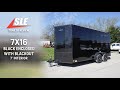 Review of 7x16 Black Enclosed Trailer with Blackout Package | #sleequipment #trailers