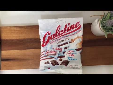 Unwrapping Gelatine Milk Chocolate