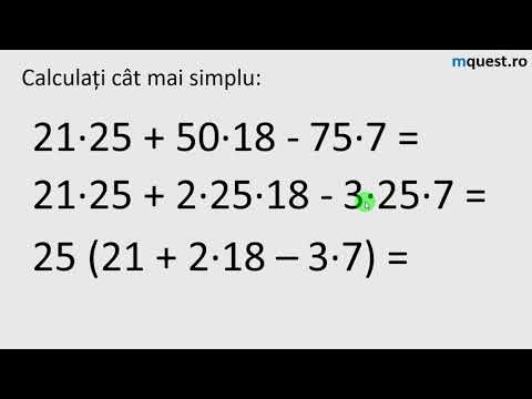 Factor Comun, Matematica clasa a V-a