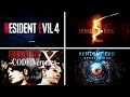All Resident Evil Start Screens Title Intro Screens 1996 2023