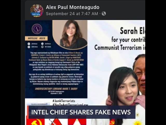 PH intel chief shares fake information on Facebook