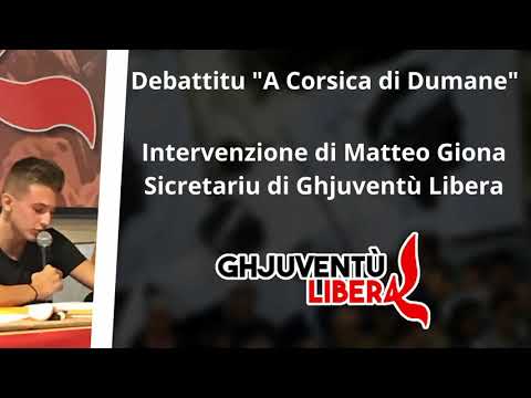Debattitu di Ghjuventù Libera - Matteo Giona