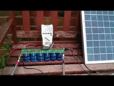 SuperCapacitors (500F x 6) and Solar Panel (15W)