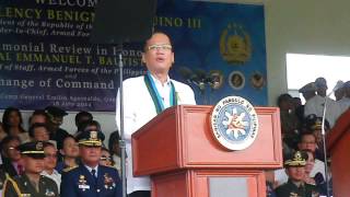 preview picture of video 'PNoy Speech during Gen Bautista-Gen Catapang Change of Command Ceremony'