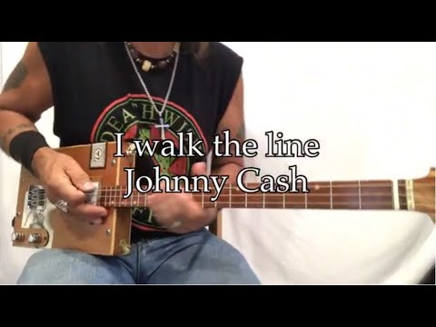I walk the line beginner lesson for 3 string Cigar Box Guitars