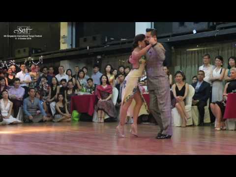  Javier Rodriguez  and  Fatima Vitale  are  dancing  at  Singapore International Tango Festival  in  2016