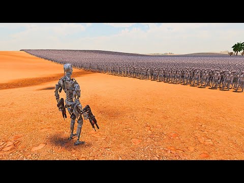 T-800 TERMINATOR MACHINE vs 3 MILLION ZOMBIE OUTBREAK !! | Ultimate Epic Battle Simulator 2