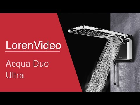 Video thumbnail of Chuveiro Acqua Duo Ultra 220V 7800W Preto Fosco - Lorenzetti