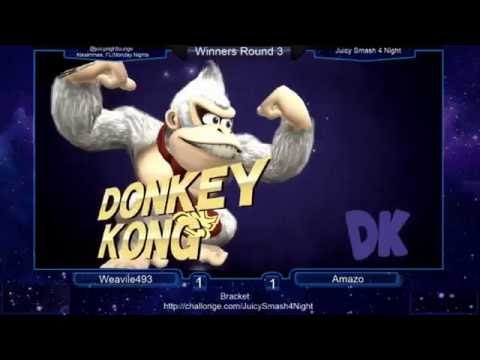 JuicySmash4Night - Winners Round 3: Weavile493 (Pikachu) vs Amazo (Donkey Kong)