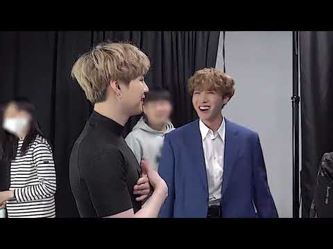 Just Yoongi getting shy because of his tight shirt 😆