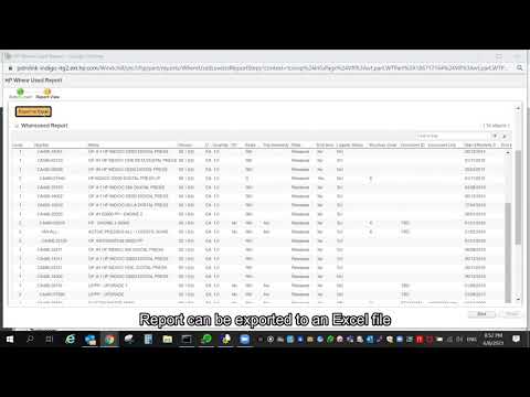 Windchill - HP Where Used Report