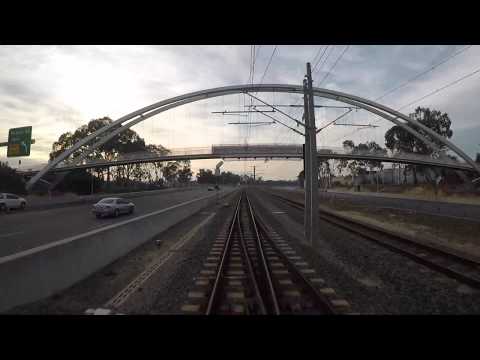 Transperth train drivers view - Joondalup line express train from Clarkson to Perth