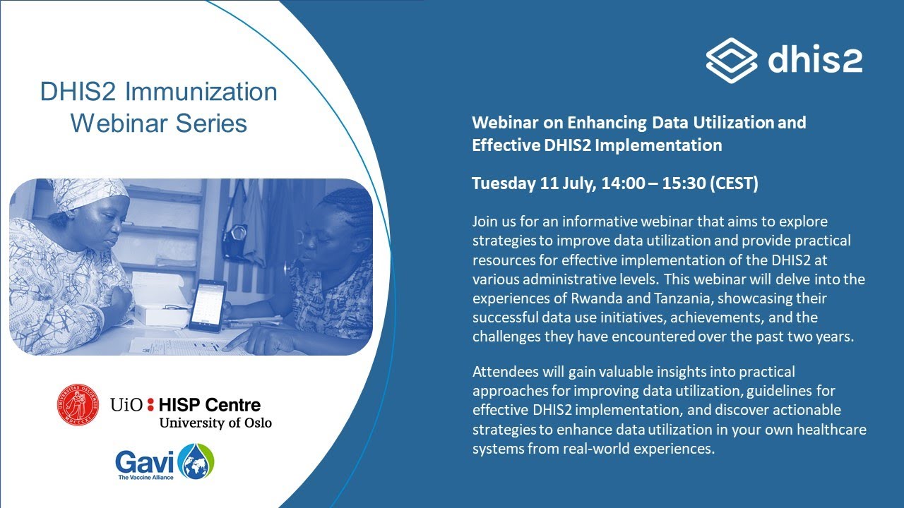 Webinar on Enhancing Data Utilization and Effective DHIS2 Implementation