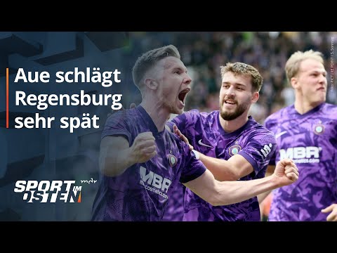 Beben im Erzgebirge - Aue holt dramatischen Sieg gegen Regensburg | MDR