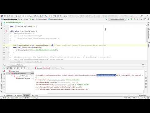 Invocationcount Invocationtimeout Threadpoolsize Skipfailedinvocations Test Attribute Testng