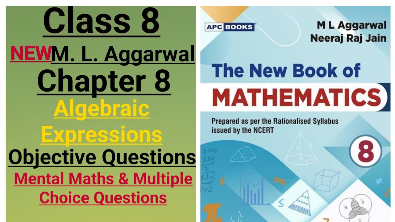 New ml aggarwal class 8 maths chapter 8 (Algebraic Expressions) Objective Questions