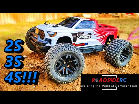 Arrma Granite 2S vs 3S vs 4S | Speed runs | Bash |  Backflips!
