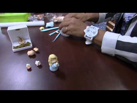 Mulher.com - 16/12/2015 - Mini Presépio em biscuit em caixa de acrílico - Renata Costa P2