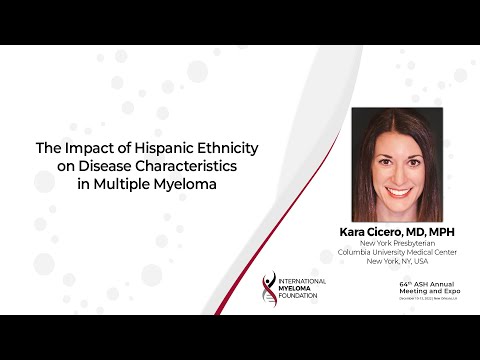 The Impact of Hispanic Ethnicity on Disease Characteristics in Multiple Myeloma