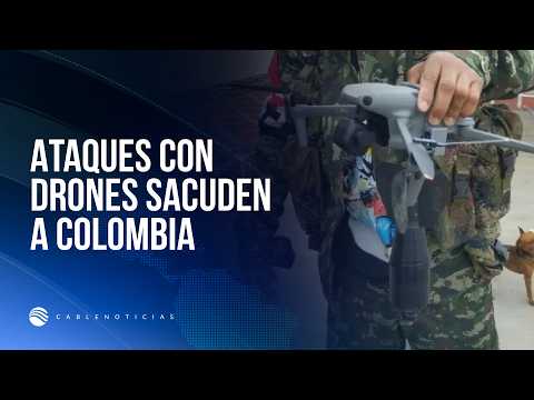 Drones explosivos atacan estaciones de Policía en dos departamentos