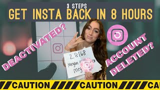 GET YOUR DELETED OR DEACTIVATED Instagram Back In 8 Hours or Less!