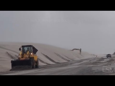 01-28-2021 North Carolina Outer Banks - Big Waves, Beach Erosion, Snow, and Sand Covered Roads