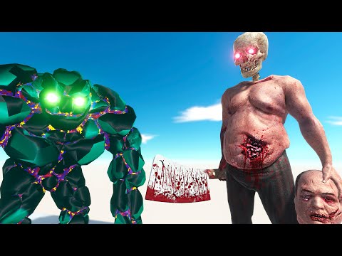 EMERALD LAVA GOLEM vs HELLISH HEADLESS HULK  DEATH RUN - Animal Revolt Battle Simulator