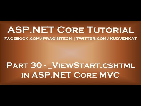 ViewStart cshtml in ASP NET Core MVC