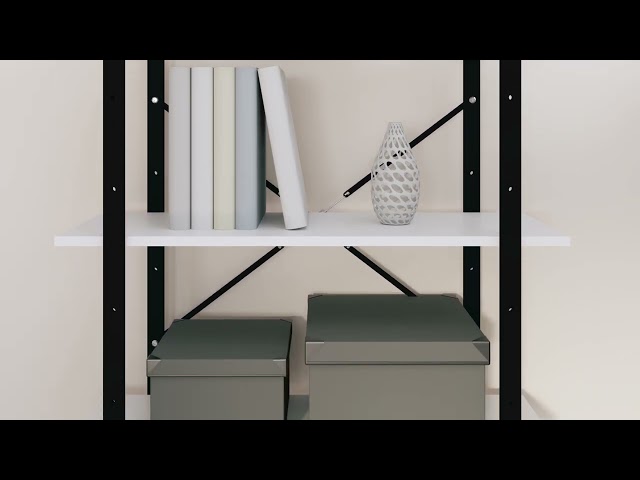 Video Teaser für 806527 vidaXL Book Cabinet White 80x30x105 cm Engineered Wood