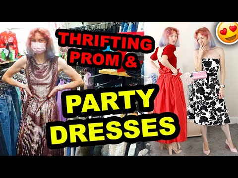 Thrift With Me for Formal Dresses!!! | Thrifted Party Outfit Ideas (Holiday 2021) | THRIFTMAS DAY 16