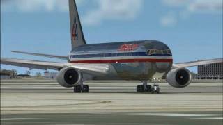 FS2004 - American Airlines Landing At Chicago