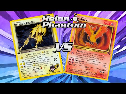 Retro Format Base Set - Gym Pokemon TCG Battle! Rocket's Zapdos Vs Moltres Mill!