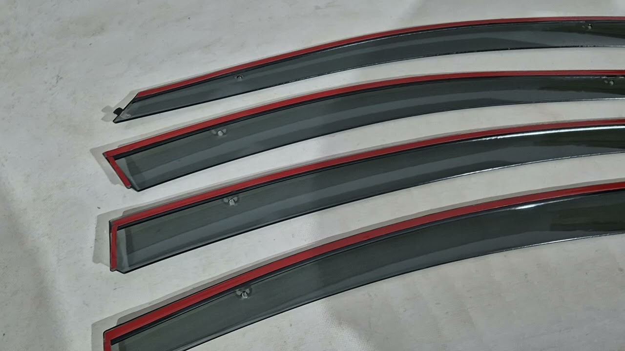 Ветровики с хромированным молдингом Niken Luxury (SD, 4 шт) Video 1