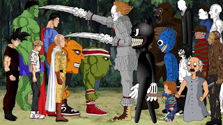 Download lagu Saitama - Goku - DC,MARVEL Heros - Udin Din VS Pennywise,Jason,SANS,IT,Chucky,Michael,Freddy,Scp 096 mp3