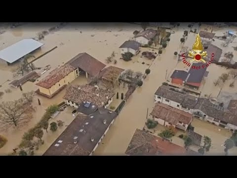 Heavy rain triggers severe flooding in northeastern Italy