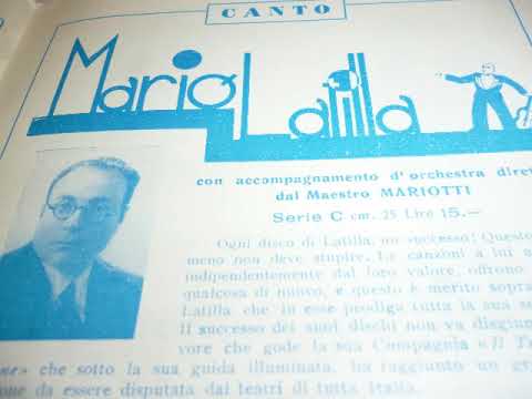 Mario Latilla mit Orchester Mariotti, Ma la Mamma lo sa, Foxtrot, Milano, 1933