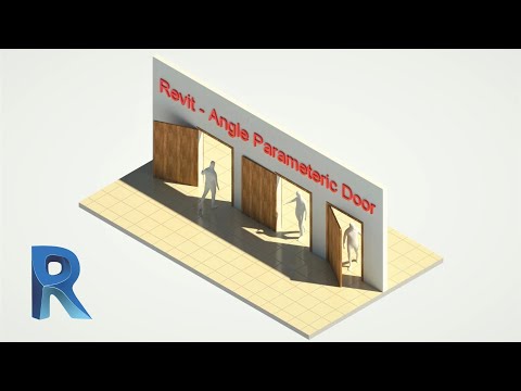 Door family with angle parameter - Revit Tutorial