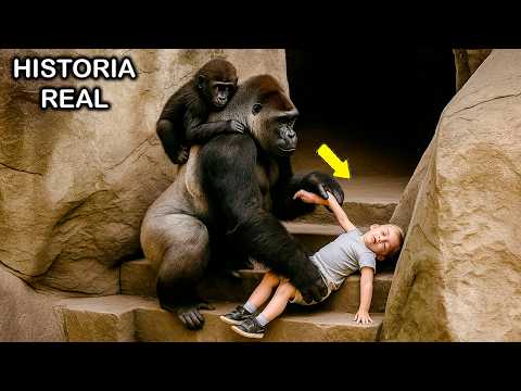 Gorilla Catches 3-Year-Old Boy Falling in His Enclosure, What He Did Moved Everyone...