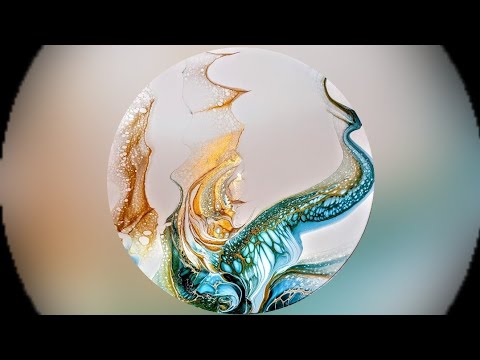 Gorgeous Acrylic Fluid Art Bloom Swipe ~ 'Octopuses Garden' 🐙