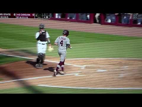 Mississippi St's Rowdey Jordan hits home run vs. South Carolina
