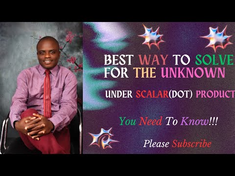 Further Mathematics: Calculation involving scalar product looking for the unknown (SS2)