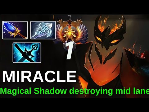 MIRACLE [Shadow Fiend] Magical Shadow destroying the mid lane and the game dota2 7.36a #dota2