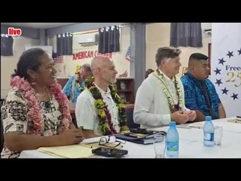 Monday 2 March Live -Leilua Ame Tanielu -The American Corner Openning - Samoa Entertainment Tv