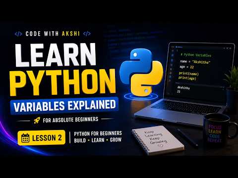 Learn Python Variables Lesson 2 Python For Beginners 2026