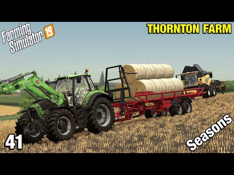 MORE STRAW FOR THE COWS Thornton Farm Timelapse - FS19 Ep 41