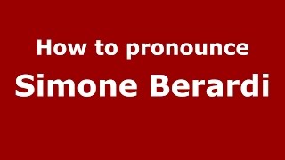 How to pronounce Simone Berardi