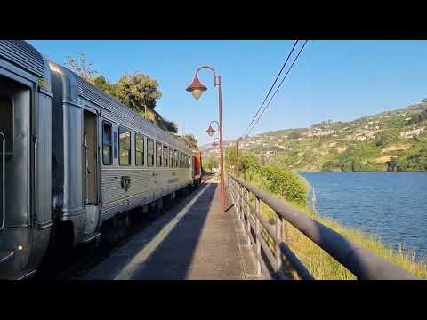 CP, Douro, 1400s - 23/04/23, 1454 departs Aregos on IR 875 1725 Porto Campanha to Pocinho